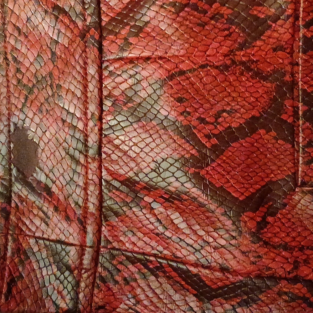 Tibi Size 6 Red Vinyl Python Snakeskin Pattern Mi… - image 6